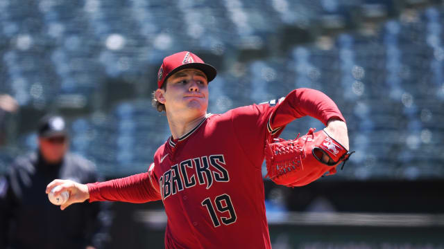Ryne Nelson pitches against the Oakland A's 5/17/2023